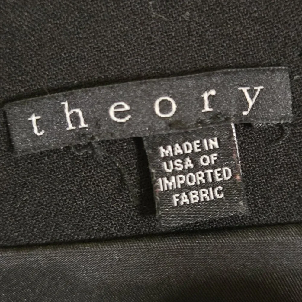 Theory Sheath Dress In Good Wool Black Designer Size M